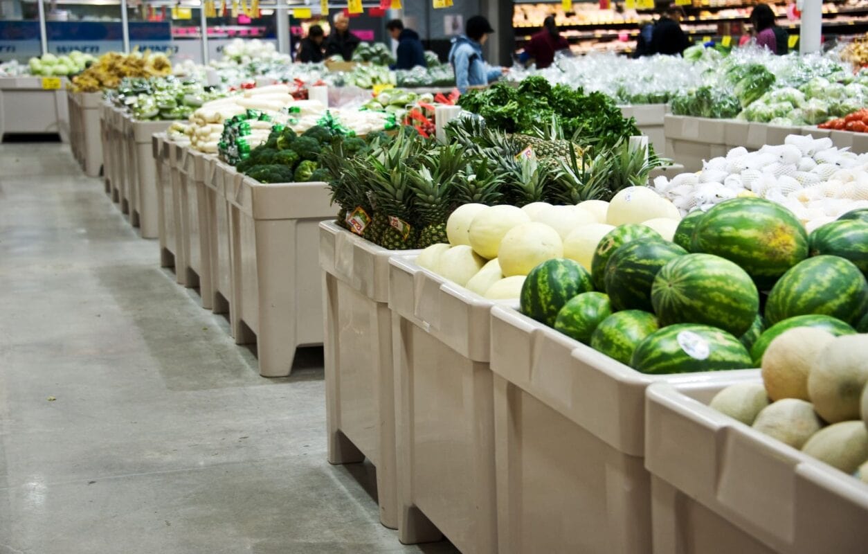 Watermelon Orchard Bin Displays - Winco