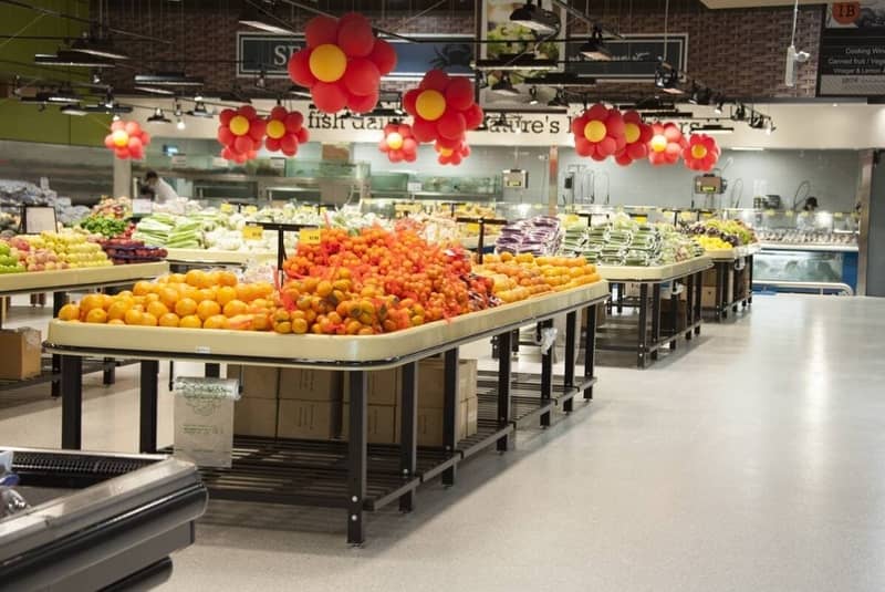 citrus and lemon tables in TERRA SUPERMARKET